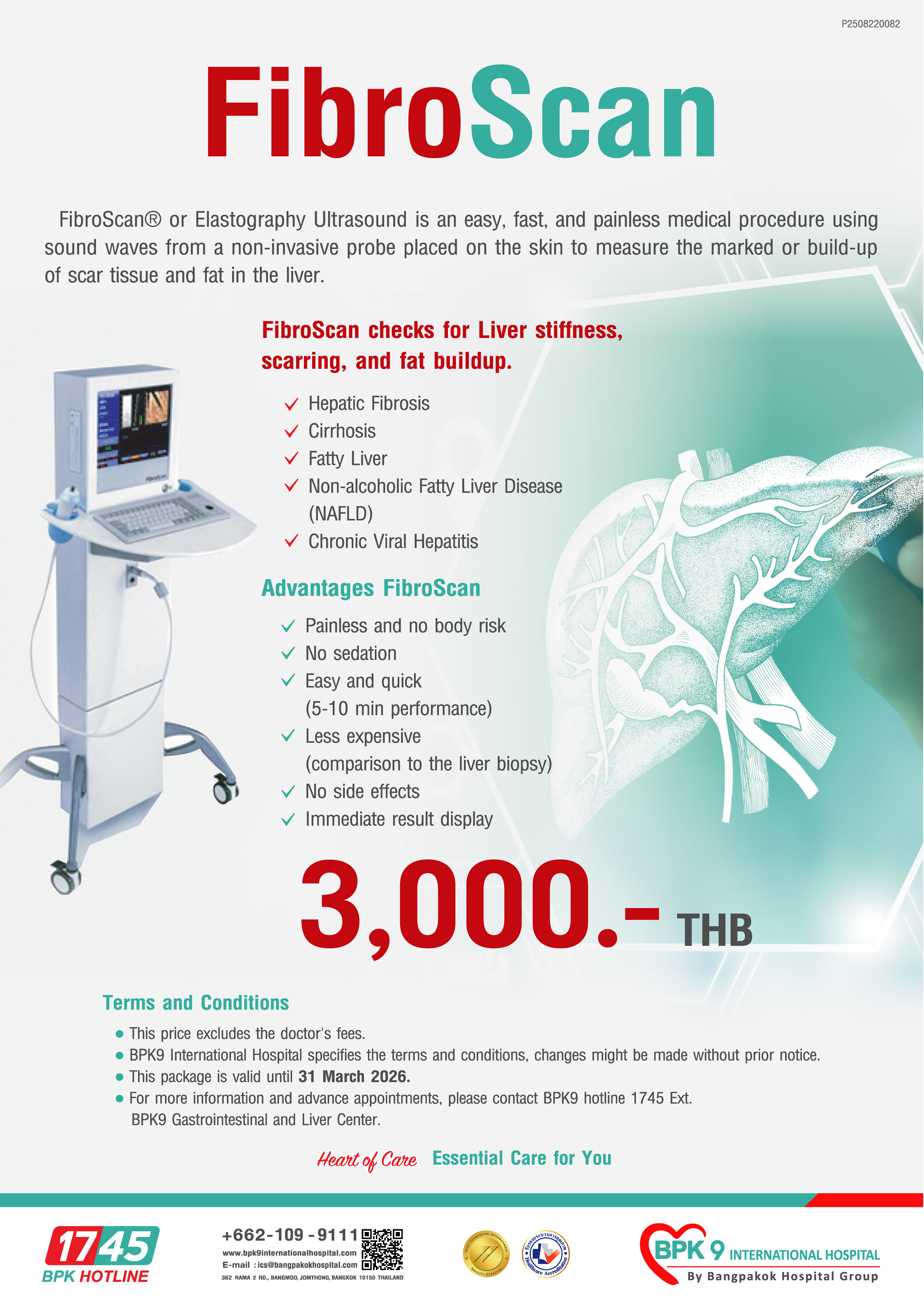 FibroScan - Check-Up & Screening medical package at Bangpakok 9 International Hospital starting from THB 3,000